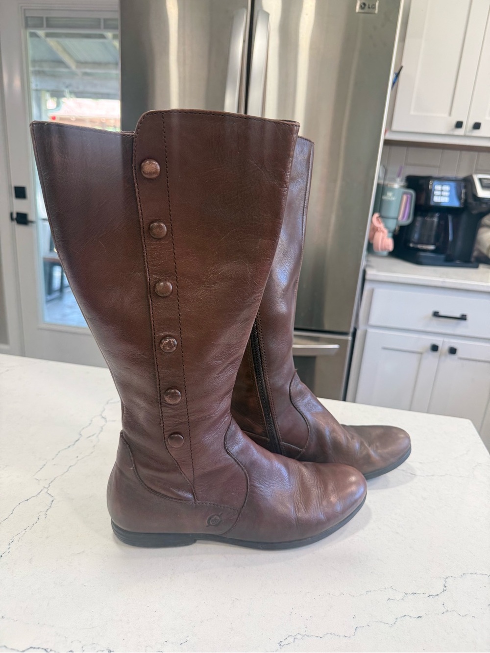 Born Women’s Brown Leather Tall Riding Boots US 7